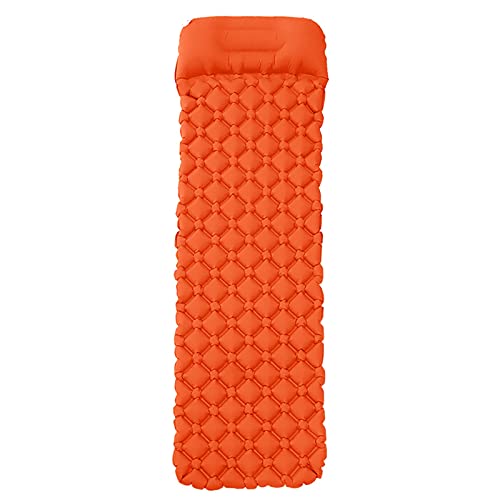 GGZONE Outdoor Camping Aufblasbare Kissen Feuchtigkeitsbeständige Schlafsack Matratze Matte Pad Mit Aufblasbare Tasche (Farbe: Marineblau) (Orange) Beautiful Scenery von GGZONE