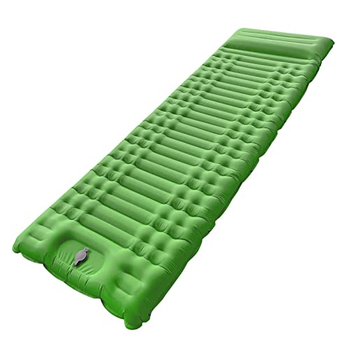 GGZONE Outdoor-Camping-Isomatte, faltbar, aufblasbare Strandmatratze mit Kissen, ultraleichtes Luftpolster (Farbe: Marineblau) (B) Beautiful Scenery von GGZONE