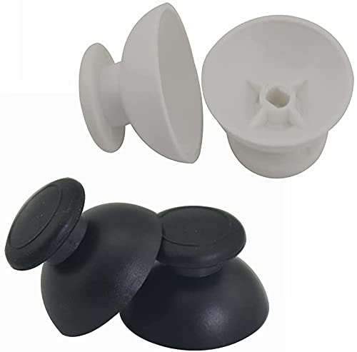 GGZone 2 Stück Pilz-Joystick Analog-Stick, Kappe für Wii U Gamepad, Ersatzteil (schwarz) von GGZone