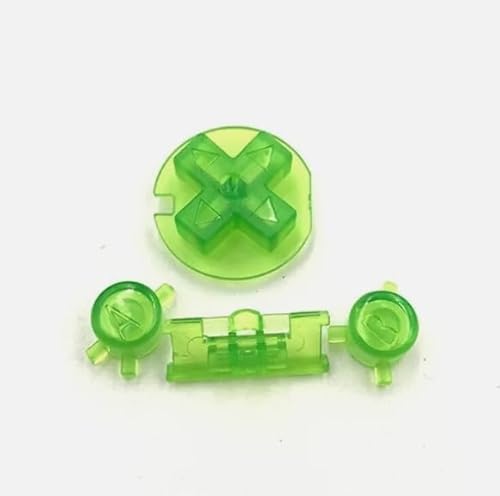 Kunststoff-Ein-/Aus-Tasten, Tastenfeld für Gameboy Color GBC Taste A B Steuertaste D Pads (klares Grün) von GGZone