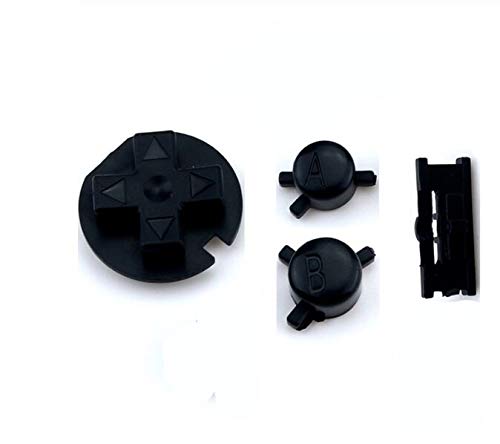 Kunststoff-Ein-/Aus-Tasten, Tastenfeld für Gameboy Color GBC Taste A B Steuertaste D Pads (schwarz) von GGZone