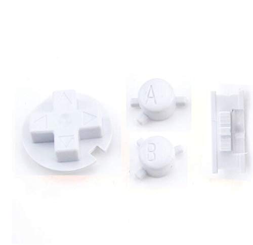Kunststoff-Ein-/Aus-Tasten, Tastenfeld für Gameboy Color GBC Taste A B Steuertaste D Pads (weiß) von GGZone