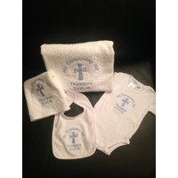 Personalisiertes Gesticktes Taufgeschenkset von GGcreatory