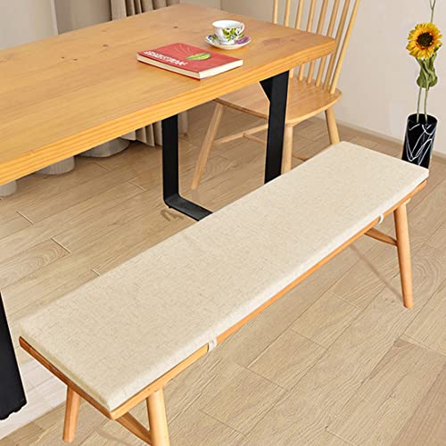 Bankkissen, 2-Sitzer, 3-Sitzer, Gartenbank, 80/100/120 cm, Esszimmerbank, langes Stuhlkissen für Terrasse, Schaukel, drinnen und draußen, 100 x 40 cm, Beige von GGoty