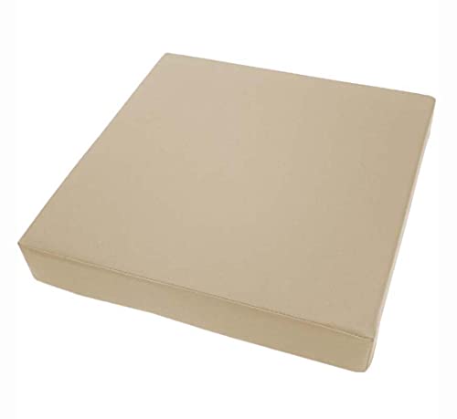 Dicke Stuhl-Sitzkissen, 40/45/50 cm, wasserdicht, Gartenstuhlkissen, Leder-Sitzkissen für Büro, Wohnzimmer, Esszimmer, Terrasse (45 x 45 x 5 cm, beige) von GGoty