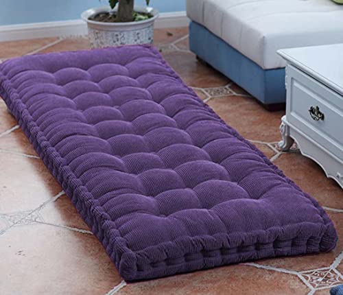 GGoty 8 cm dickes Bankkissen, 2/3-Sitzer, dickes Sofa, Bankkissen, warmes Kissen für Schaukel, Terrasse, Boden, Zuhause, Innenbereich (120 x 50 cm, Violett) von GGoty