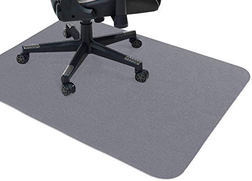 GGoty Büro-Bodenschutz, rutschfeste Unterstuhlmatte, abgerollte Stuhlmatte, geeignet für Teppichböden, rutschfest (140 x 90 cm, grau) von GGoty