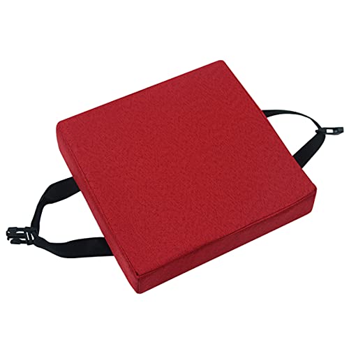 GGoty Dickes 5/8 cm Stuhl-Sitzkissen, quadratisch, Esszimmerstuhl, Hocker, Sitzkissen, rutschfeste Sitzmatte für Zuhause, Schule, Stuhl, Hocker (30 x 30 x 5 cm, rot) von GGoty