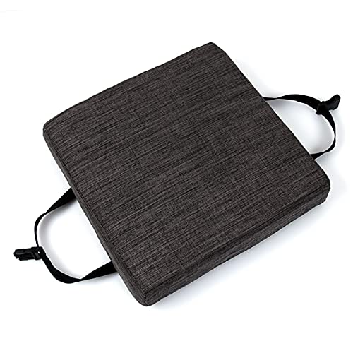 GGoty Dickes Sitzkissen, 5/8 cm, quadratisch, Esszimmerstuhl, Hocker, Sitzkissen, rutschfest, für Zuhause, Schule, Stuhl, Hocker (28 x 28 x 8 cm, Dunkelgrau) von GGoty