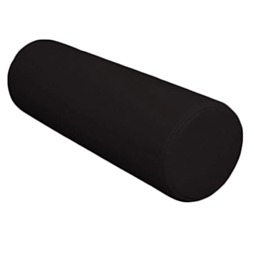 GGoty Rundes Nackenrolle, weiches Sofakissen, wasserdichtes PU-Kissen, rundes Zylinderkissen, Kopfteilkissen, langes Schlafkissen (10 x 50 cm, schwarz) von GGoty