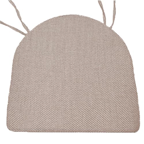 GGoty Sitzkissen für Innenbereich, U-förmig, 40/45/48 cm, dickes Küchensitzkissen, rutschfestes Stuhlkissen für Esszimmer, drinnen und zu Hause (45 x 45 x 4 cm, Beige C) von GGoty