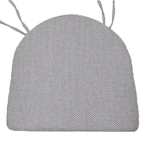 GGoty Sitzkissen für Innenbereich, U-förmig, 40/45/48 cm, dickes Küchensitzkissen, rutschfestes Stuhlkissen für Esszimmer, drinnen und zu Hause (48 x 48 x 4 cm, Grau) von GGoty