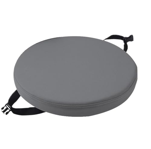 GGoty Thicken 3/5/8cm Stuhl Kissen Sitzpolster wasserdicht,Runde Stuhl Sitzkissen,Anti-Rutsch-Stuhl-Pads für Hocker/Garten/Indoor/Outdoor (30x30x5cm,Dunkelgrau) von GGoty