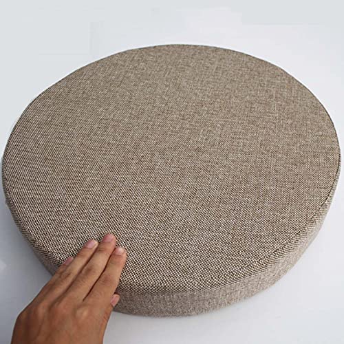 Rundes Sitzkissen für Hocker, weich, Stuhlkissen, waschbar, für Esszimmer, Garten, Innen- und Außenbereich, 45 x 45 x 8 cm, Beige von GGoty