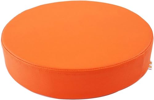 Stuhl Sitzkissen Garten Runde Sitzkissen,wasserdicht Stuhl Kissen Pad Matte Leder Stuhl Sitzkissen für Außenbereich/Terrasse/Haus/Büros (45x45x3cm,Orange) von GGoty