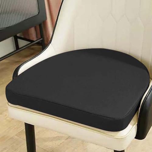 U-förmiges Gartenkissen, Stuhl-Sitzkissen, wasserdicht, U-förmiges Gartenkissen, Stuhlkissen für Zuhause, Küche, Terrasse, Schaukel (45 x 45 x 3 cm, schwarz) von GGoty