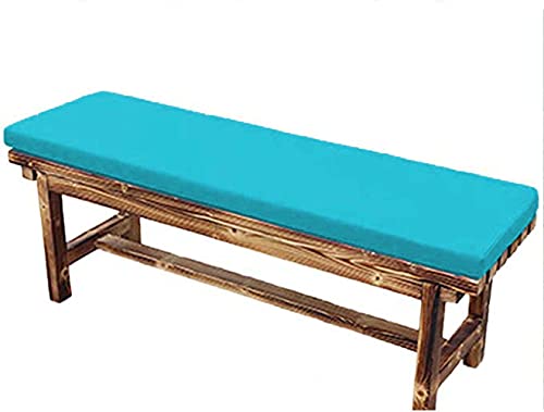 Wasserdichtes Gartenbank-Polster, 100 cm, 2-/3-Sitzer-Bank-Sitzkissen, 120 cm, 150 cm, für Terrassenmöbel, Schaukelstuhl für drinnen und draußen (120 x 30 x 5 cm, blau) von GGoty
