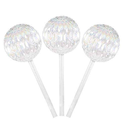 3pcs Pflanzenwässerungskugeln, farbenfrohe Glas -Selbstbewässerungsplanter Einsatz für Innenpflanzen, automatische Anlagengeräte für Urlaub und tägliche Anwendungsplane Globes von GGpone