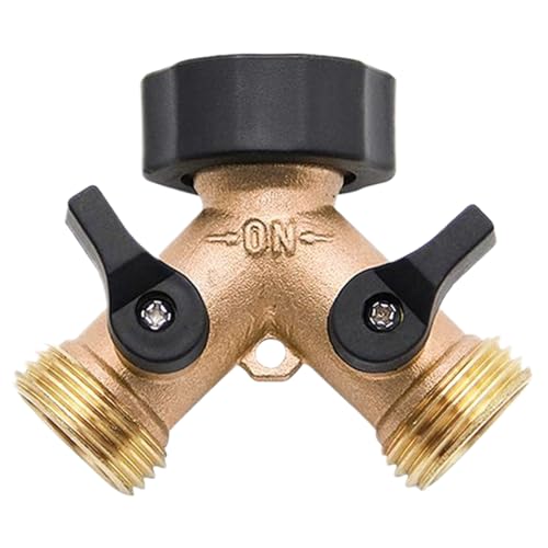 Gartenschlauchsplitter, y-förmige verstellbare Schlauchsplitter 2-Wege schwere, robuste Verschleiß-resistente Messing mit Wasserabschaltventilen Gartenschlauchsplitter, y-förmige verstellbare Schlauchsplitter 2-Wege schwere, robuste Verschleiß-resistente Messing mit Wasserabschaltventilen von GGpone
