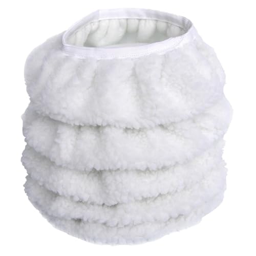 Mikrofaserpolierkissen 5pcs 9-10 Zoll Pufferpolierer mit elastischen waschbaren wiederverwendbaren weißen Mikrofaserpolster für Autopufferpolierer 10-Zoll-Pads von GGpone