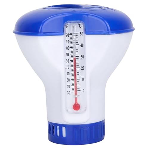 Pool Chlorine Floater with Thermometer, 5 Inch Automatic Chlorine Tablet Floater, Pool Accessories for Keeping Swimming Water Fresh and CleanPool with Thermometer von GGpone