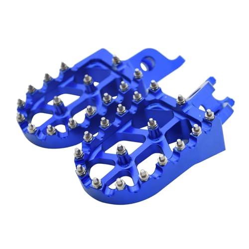 GHAEKEBC Für KX250F 2006-2018 KX250 2019-2021 KX450F 2007-2018 KX450 2019-2021 KLX450R 2008-2013 Motorrad-Fußrastenpedale Motorrad Fußrasten(Blau) von GHAEKEBC