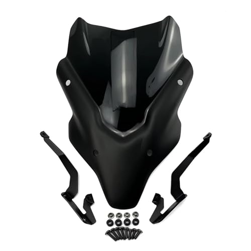 Motorrad Windschutzscheibe Für MT-07 MT07 Für Pure FZ07 MT FZ 07 2021-2024 Motorrad Sport Windschild Deflektor(Schwarz) von GHAEKEBC