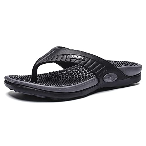 Akupressur Massage Flip Flops Mit Fußgewölbeunterstützung Für Männer, Fußreflexzonen Sandalen Mit Offener Zehenpartie Atmungsaktive Sommer Strandschuhe Bei Plattfüßen Und Plantarfasziitis ( Color : Bl von GHAKKE