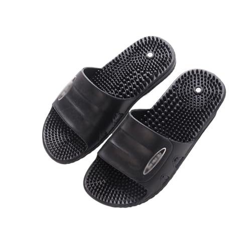 GHAKKE Akupunktur-Massage-Hausschuhe Fußmassage-Schuhe Für Tiefengewebe Damen Und Herren Reflexzonenmassage- Und Akupressur-Sandalen Förderung Der Durchblutung Und Muskelentspannung(Black,44/45EU) von GHAKKE