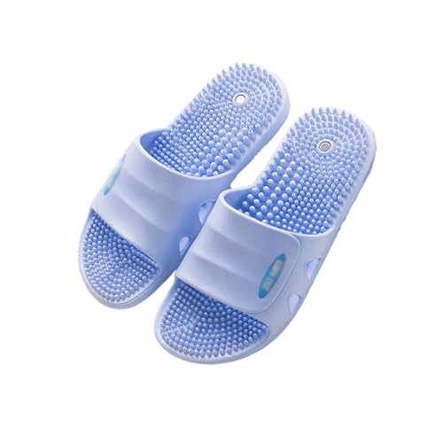 GHAKKE Akupunktur-Massage-Hausschuhe Fußmassage-Schuhe Für Tiefengewebe Damen Und Herren Reflexzonenmassage- Und Akupressur-Sandalen Förderung Der Durchblutung Und Muskelentspannung(Blue,38/39 EU) von GHAKKE