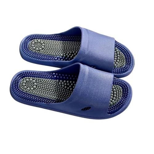Komfortable Massage-Hausschuhe Akupressur-Sandalen Und Fußmassage-Schuhe Reflexzonenmassage-Akupunktur-Hausschuhe Für Männer Und Frauen Linderung Von Fußneuropathie, Schmerzen(Dark blue,40/41 EU) von GHAKKE
