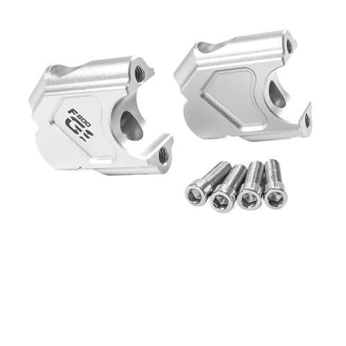 Für F800GS F800GT F 800 GS ADV F 800 GT Motorrad Lenker Riser Griff Bar Clamp Verlängern Montieren Lift Riser(Silver-F800GS) von GHALSIEAV