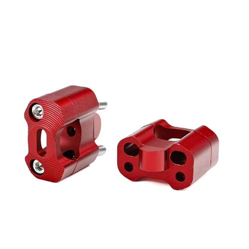 GHALSIEAV 1 Paar CNC 22mm 28mm Offroad-Motorrad Lenkerklemmen Lenkererhöhung Adapter Für 7/8" 1-1/8 Motorrad(28mm red) von GHALSIEAV