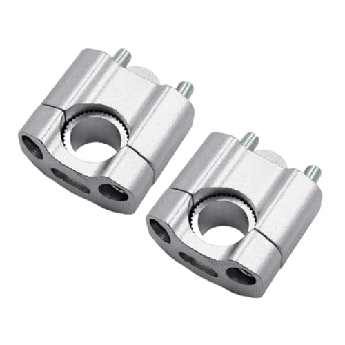 GHALSIEAV 2025 Einstellbare Motorrad Lenker Höhe Enhancer Motorrad Lenker Erhöhungen(Silver) von GHALSIEAV