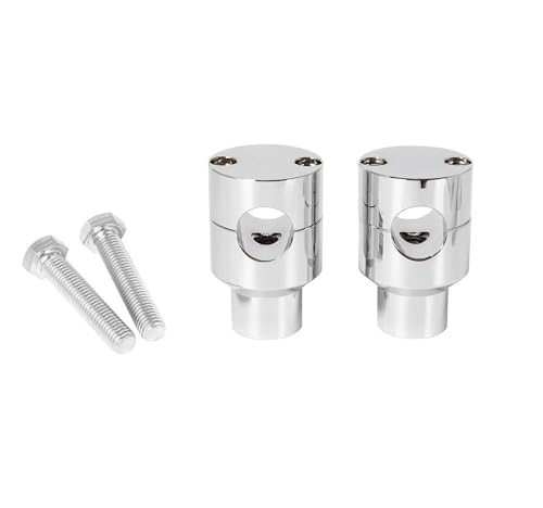 GHALSIEAV 22MM 25MM Motorrad Lenker Riser Up Halterung Clamp Kit Für 1'' 7/8 "Lenker Universal Schwarz/Chrom(Chrome 25mm) von GHALSIEAV