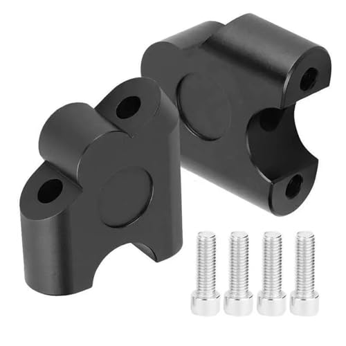 GHALSIEAV 22mm Universal Motorrad Lenker Riser Lenker Clamp Zurück Bewegen Mount Adapter(Black) von GHALSIEAV