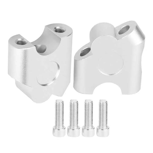 GHALSIEAV 22mm Universal Motorrad Lenker Riser Lenker Clamp Zurück Bewegen Mount Adapter(White) von GHALSIEAV