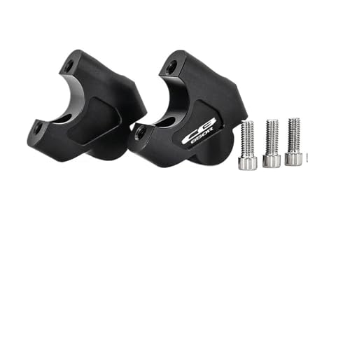 GHALSIEAV Für CB650R CB 650R CB 650 R 2019-2024 Lenker-Riser-Klemmenadapter Lenkerhöhenlifthalterung Motorradzubehör(Black- No Logo) von GHALSIEAV