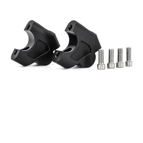 GHALSIEAV Für CB650R CB650 R 2019- CB 650 R Lenkererhöhung Clamp Aluminium Riser Kit Adapter Hubhöhe 35mm Bremsschlauchverlängerung(Black- No Logo) von GHALSIEAV