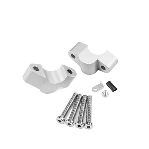 GHALSIEAV Für DesertX Wüste X 2022-Risers Lenker Lenker-Riser Drag Bar Clamp Adapter Höhe Increaser Zubehör(Silver) von GHALSIEAV