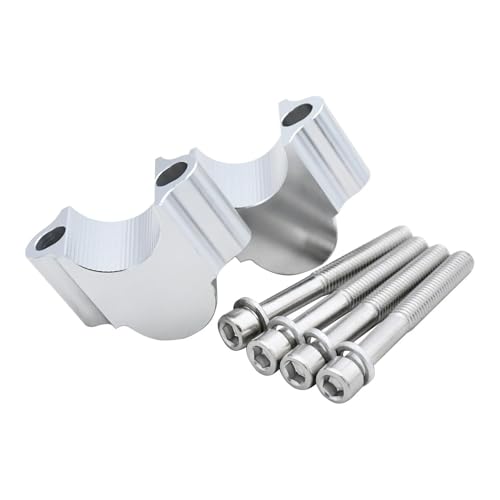 GHALSIEAV Für GS1200R GS1250R Motorrad 28mm 1 1/8 "22mm 7/8" Lenker Riser Bar Montieren Griff Clamp(28mm Silver) von GHALSIEAV