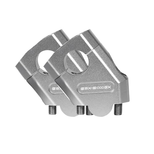 GHALSIEAV Für GSX S1000 GX GSX-S 1000GX 2024 Motorrad-Lenker-Riser Offroad-Motorrad Erhöhter Klemmsitz GSXS 1000 GX Zubehör(Silver 22mm) von GHALSIEAV