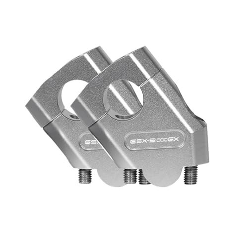 GHALSIEAV Für GSX S1000 GX GSX-S 1000GX 2024 Motorrad-Lenker-Riser Offroad-Motorrad Erhöhter Klemmsitz GSXS 1000 GX Zubehör(Silver 28mm) von GHALSIEAV