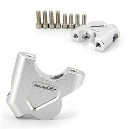 GHALSIEAV Für Gs R 1200 GS LC R1200GS Abenteuer ADV Gs 1250 R1250GS S1000XR Lenker Riser 32MM Drag Griff Bar Clamp Verlängern Adapter(R1250GS-Silver) von GHALSIEAV
