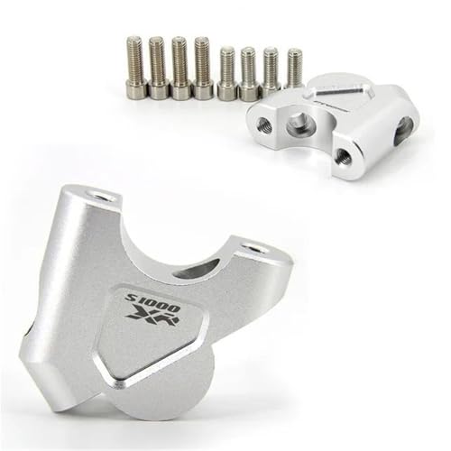 GHALSIEAV Für Gs R 1200 GS LC R1200GS Abenteuer ADV Gs 1250 R1250GS S1000XR Lenker Riser 32MM Drag Griff Bar Clamp Verlängern Adapter(S1000XR-Silver) von GHALSIEAV
