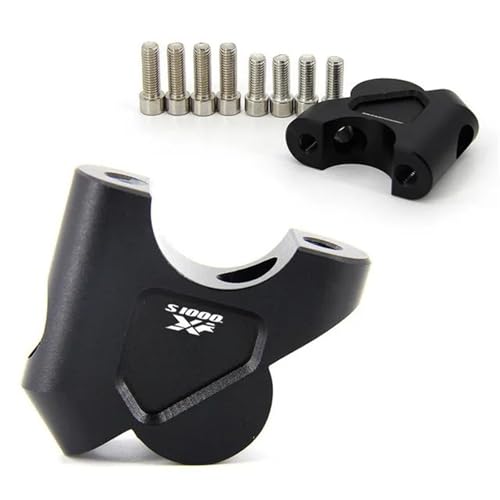 GHALSIEAV Für Gs R 1200 GS LC R1200GS Abenteuer ADV Gs 1250 R1250GS S1000XR Lenker Riser 32MM Drag Griff Bar Clamp Verlängern Adapter(S1000XR-black) von GHALSIEAV