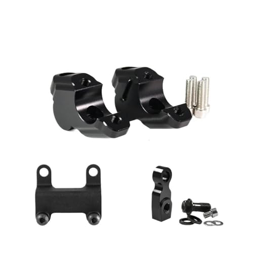 GHALSIEAV Für MT-07 MT07 MT 07 2021 2022 2023 Lenker Riser Clamp Kit Griff Bar Erhöhen Move Back Adapter Bremsleitungsverlängerung(Black-No Logo) von GHALSIEAV