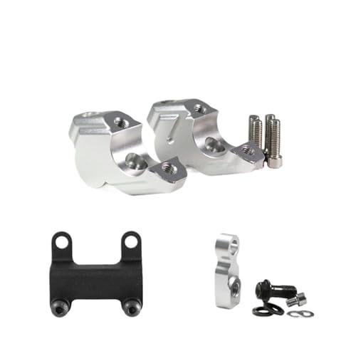 GHALSIEAV Für MT-07 MT07 MT 07 2021 2022 2023 Lenker Riser Clamp Kit Griff Bar Erhöhen Move Back Adapter Bremsleitungsverlängerung(Silver-No Logo) von GHALSIEAV