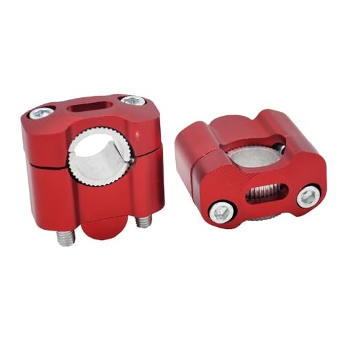 GHALSIEAV Für Motocross Teile 22mm 28mm Motorrad CNC Bar Klemmen Lenker Steigleitungen Adapter(Red) von GHALSIEAV