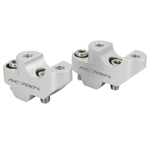 GHALSIEAV Für Nc750x NC700X NC750X CB500X CB500F CB300 F Motorrad Lenker Riser 30mm Erhöhung Clamp Motorrad Zubehör(700X Silver) von GHALSIEAV